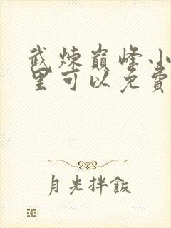 武炼巅峰小说哪里可以免费阅读