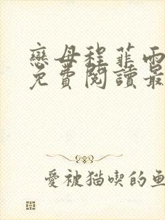 恋母程菲雨全文免费阅读最新章节