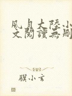 风月大陆小说全文阅读无删减