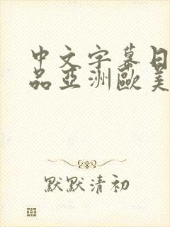 中文字幕日韩精品亚洲欧美