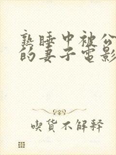 熟睡中被公侵犯的妻子电影