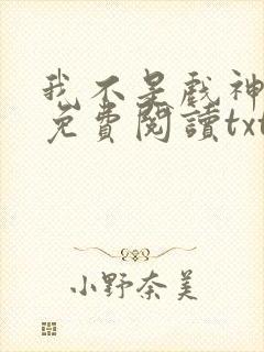 我不是戏神小说免费阅读txt下载