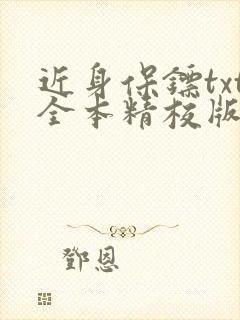 近身保镖txt全本精校版