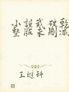 小说武破乾坤完整版未删减小说