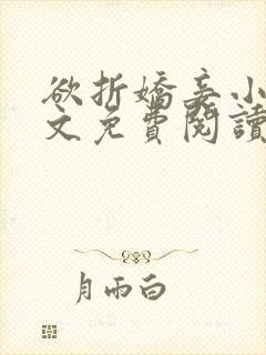 欲折娇妾小说全文免费阅读封面