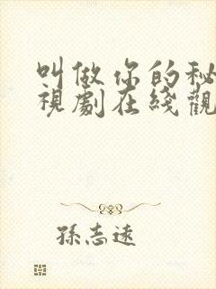 叫做你的秘密电视剧在线观看全集免费封面