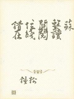 错位关系苏玛丽在线阅读封面