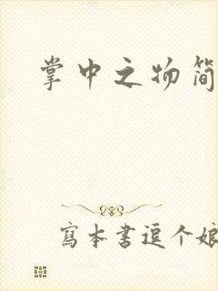 掌中之物简介封面