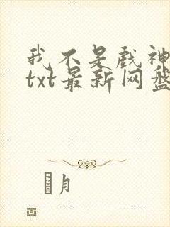 我不是戏神小说txt最新网盘