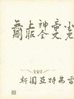无上神帝小说未删版全文免费阅读