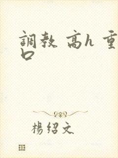 调教 高h 重口封面