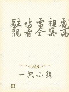 驻站电视剧免费观看全集高清