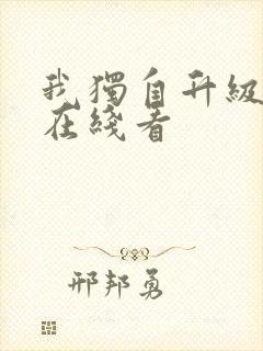 我独自升级免费在线看封面