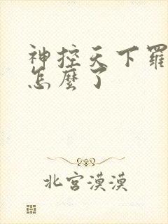 神控天下罗轻霜怎么了封面