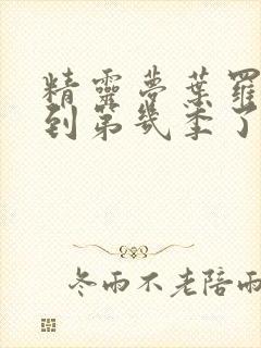 精灵梦叶罗丽出到第几季了封面