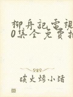 柳舟记电视剧40集全免费播放封面