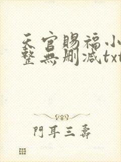 天官赐福小说完整无删减txt下载