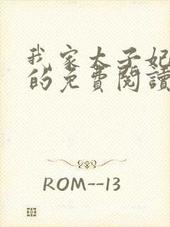 我家太子妃超凶的免费阅读