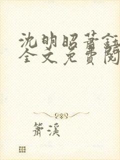 沈明昭萧钰小说全文免费阅读封面