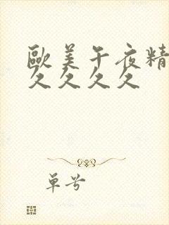 欧美午夜精品久久久久久