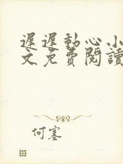 迟迟动心小说全文免费阅读无删减