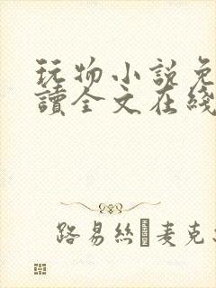 玩物小说免费阅读全文在线阅笔趣阁无弹窗