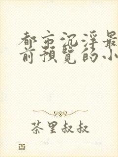 都市沉浮最快超前预览的小说3030