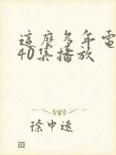 这么多年电视剧40集播放