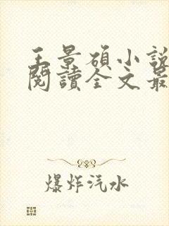 王景硕小说免费阅读全文最新章节封面