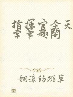 指挥官今天不正常笔趣阁