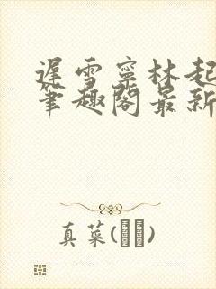 迟雪宁林起高谨笔趣阁最新章节更新