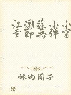 江潮苏小小最新章节无弹窗笔趣阁