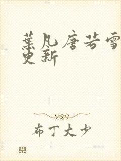 叶凡唐若雪今天更新