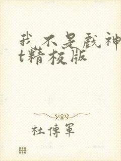 我不是戏神txt精校版封面