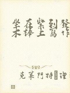 坐在紫到发黑的木棒上写作业阅读