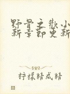 野骨之欢小说最新章节更新内容