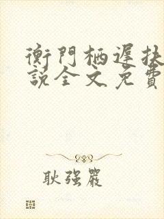 衡门栖迟扶盈小说全文免费阅读