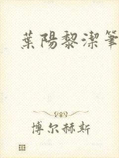 叶阳黎洁笔趣阁