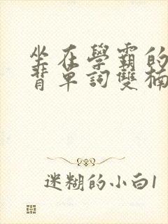 坐在学霸的鸡上背单词双楠