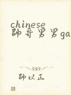 chinese帅哥男男gaygay视频