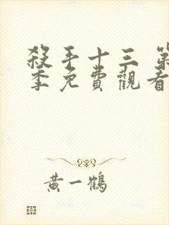 杀手十三 第1季免费观看完整版高清