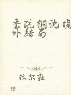 季疏桐沈砚辞番外结局