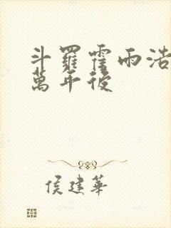 斗罗霍雨浩活在万年后