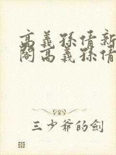 高义孙倩新笔趣阁高义孙倩封面