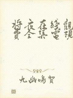 将夜在线观看免费全集电视剧封面