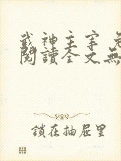 武神主宰 免费阅读全文无弹窗