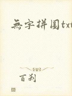 无字拼图txt封面