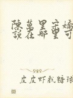 陈万里宋娇娇小说在哪里可以看到封面