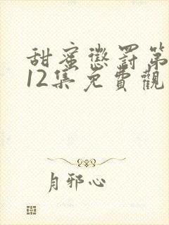 甜蜜惩罚第一季12集免费观看封面