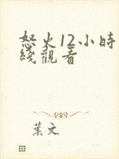 怒火12小时在线观看